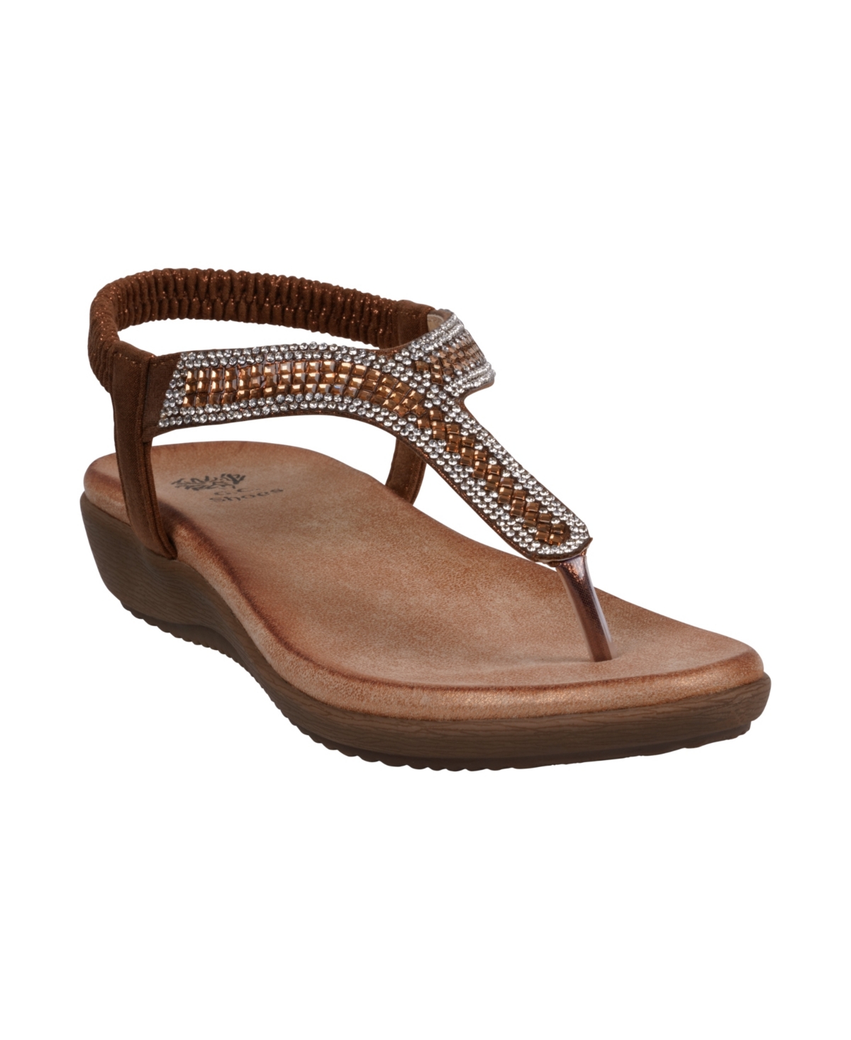 Women's Lori Embellished Flat Sandals - Bronze