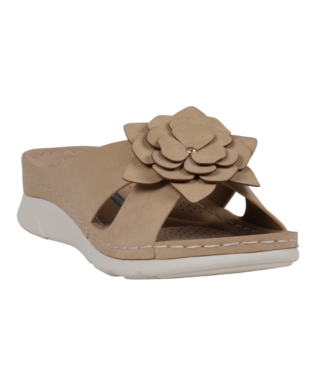 Women's Claire Flower Rosette Comfort Sandals - Green