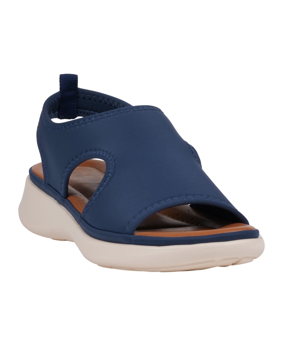 Gc Shoes Women's Nixie Stretch Lycra Wedge Sandals In Navy