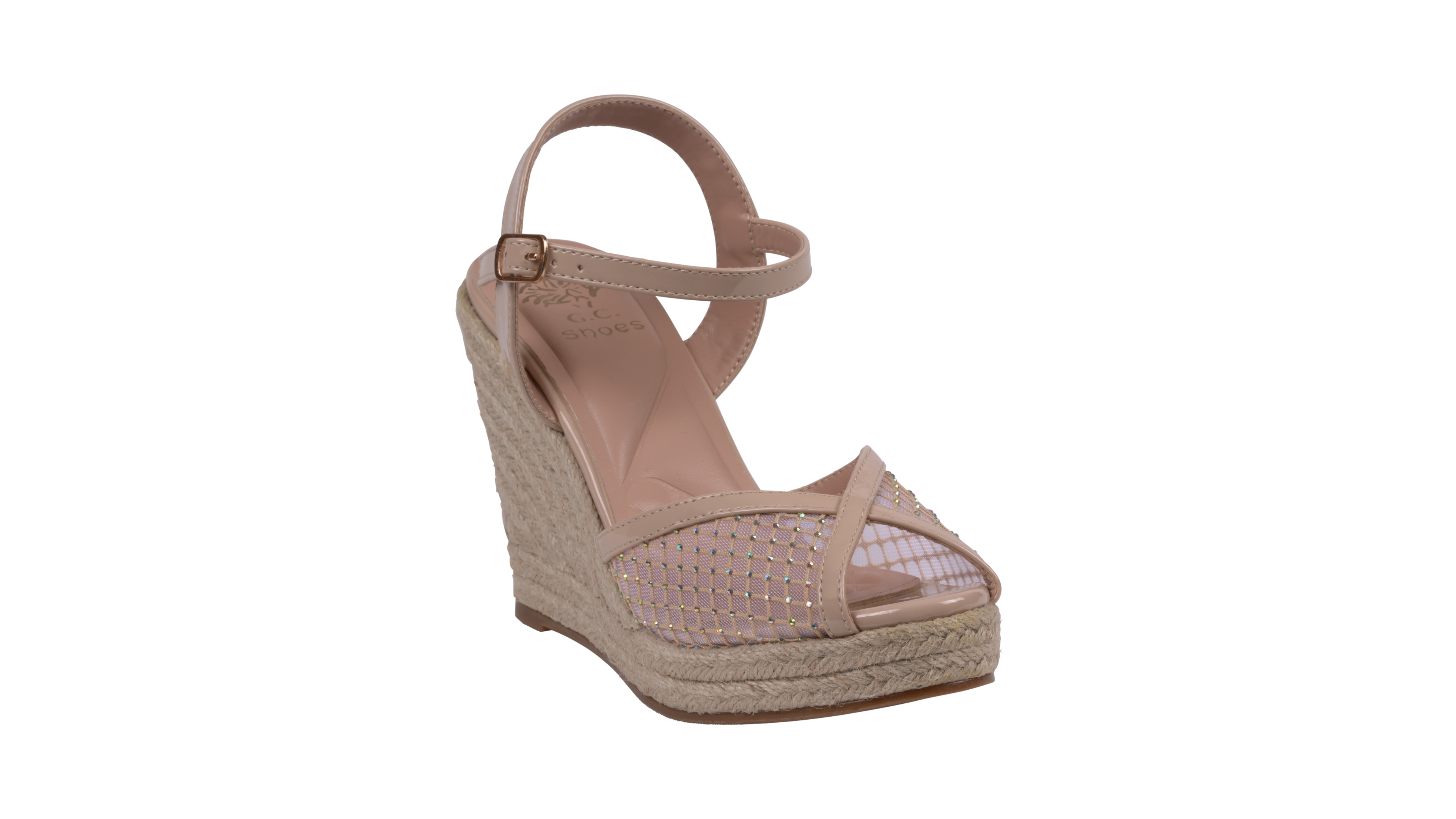 Gc Shoes Women's Mila Embellished Espadrille Wedge Sandals