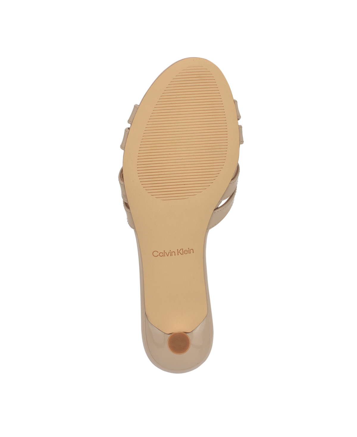Calvin Klein Gabbie Kitten Heel Slide Sandal In Neutral