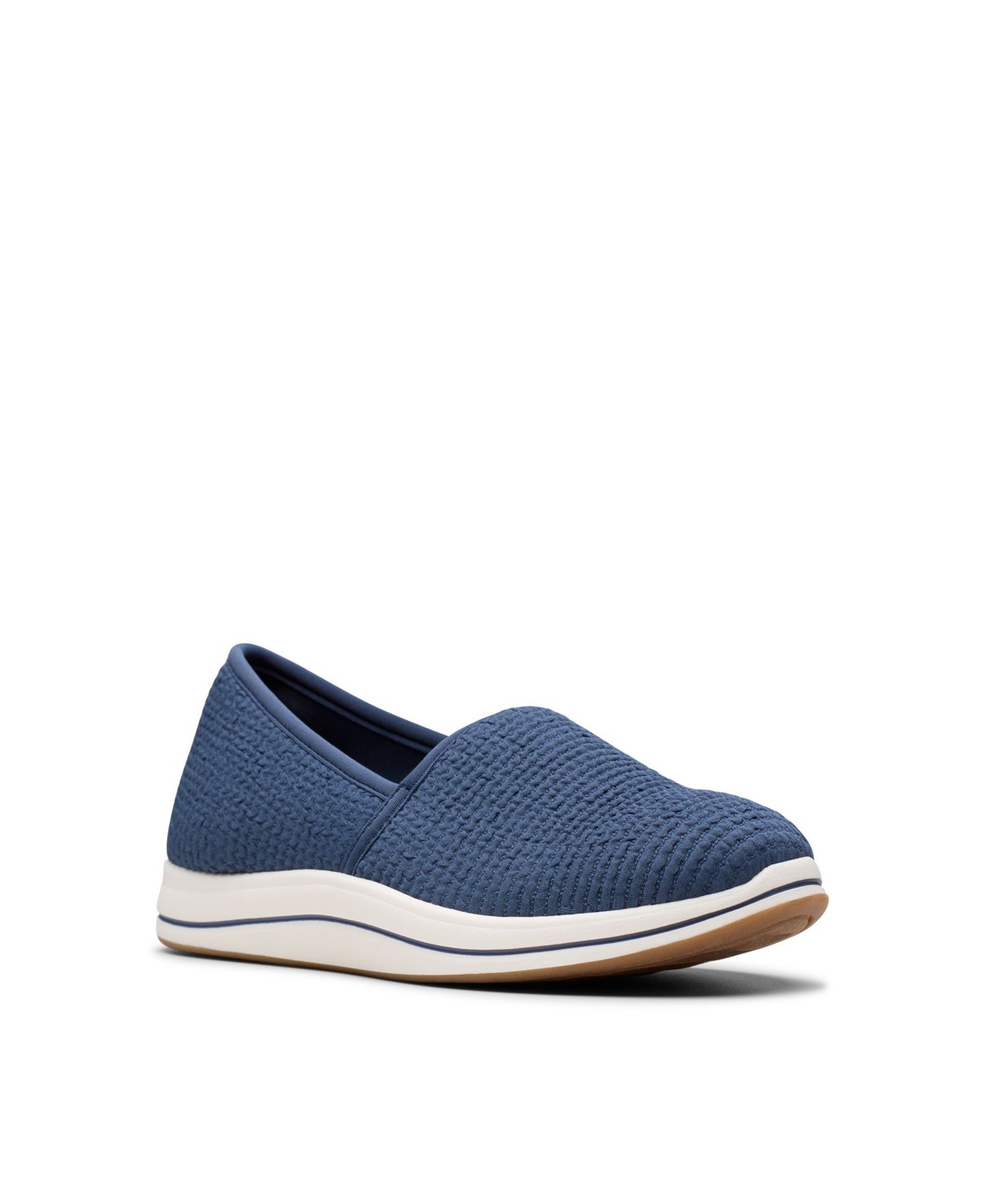Обувь Clarks Cloudsteppers Women's Breeze Stretch Slip-On Shoes, цвет: Тёмно-синий — фото 1