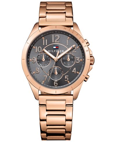 Tommy Hilfiger Women's Kingsley Rose Gold-Tone Stainless Steel Bracelet Watch 36mm 1781606