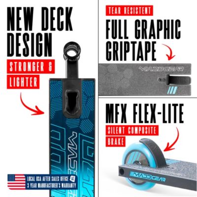 Pro Stunt Scooter for Kids Ages 8 - 12 – Lightweight Durable Trick Scooter for Skatepark and Street – MG3 - Blue