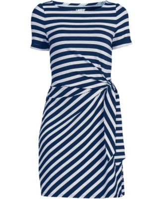 Women's Short Sleeve Cotton Modal Wrap Above the Knee Dress