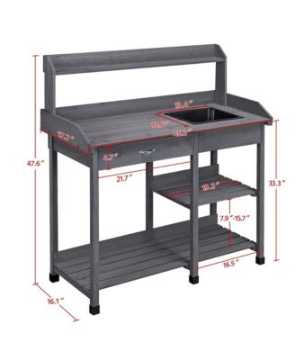 Potting Bench Outdoor Garden Work Bench Station
