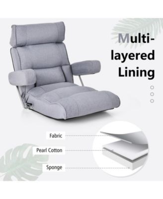 Adjustable Folding Sofa Chair with 6 Position Stepless Back