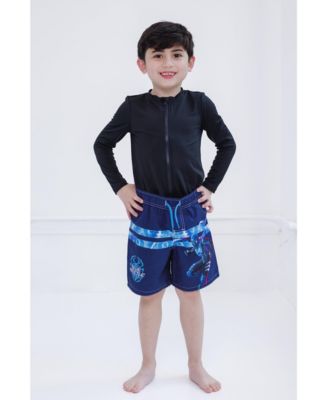 Boys DC Comics UPF 50+ Swim Trunks Bathing Suit