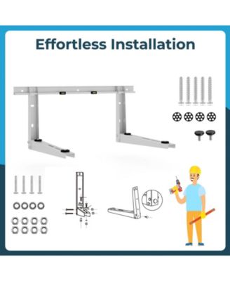 Mini Split Wall Mounting Bracket for 12000-24000 BTU Universal Ductless AC