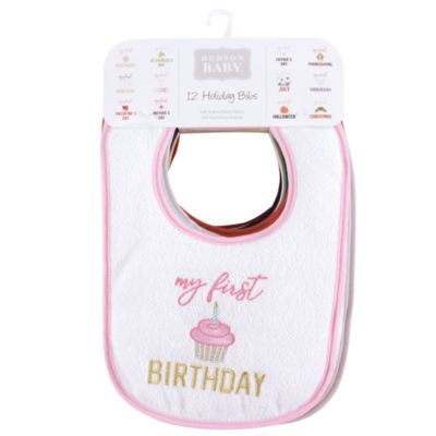 12Pk Fiber Filled Holiday Bibs