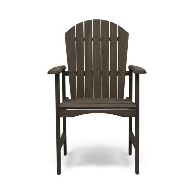 Weather-Resistant Acacia Wood Adirondack Dining Chairs (Set of Two)