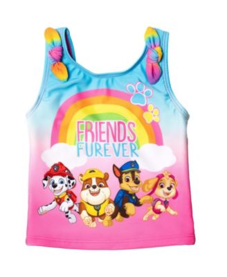 Toddler Girls One Piece Bathing Suit Rash Guard Tankini Top Bikini Bottom and Skort 5 Swimsuit Set