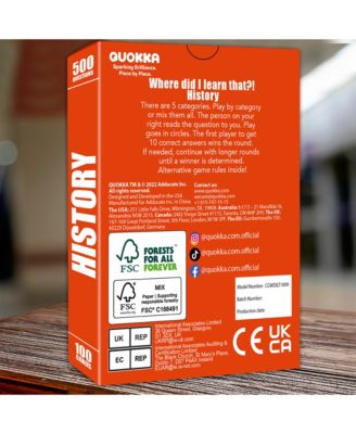 Trivia Card Game  for Adults, Teens, and Families – Trivia Cards with Answers