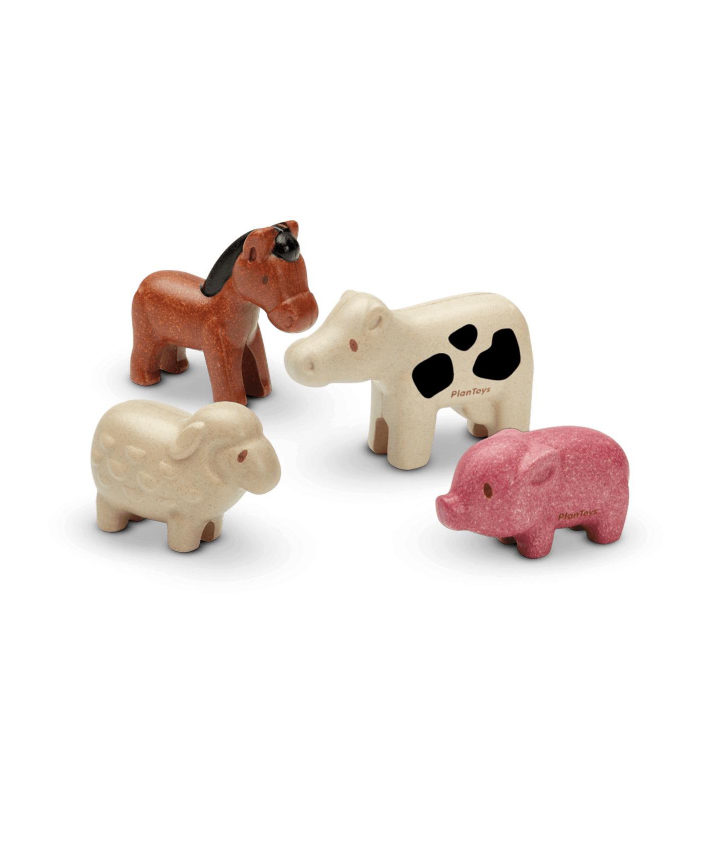 Детские фигурки PlanToys Farm Animals 4-Piece Figurine Set, от 1 года — фото 1