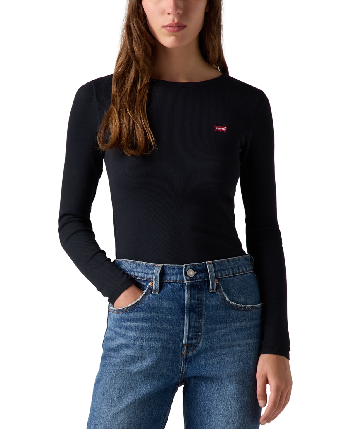 Levi's Hayes Long Sleeve T-shirt In Anthracite Night