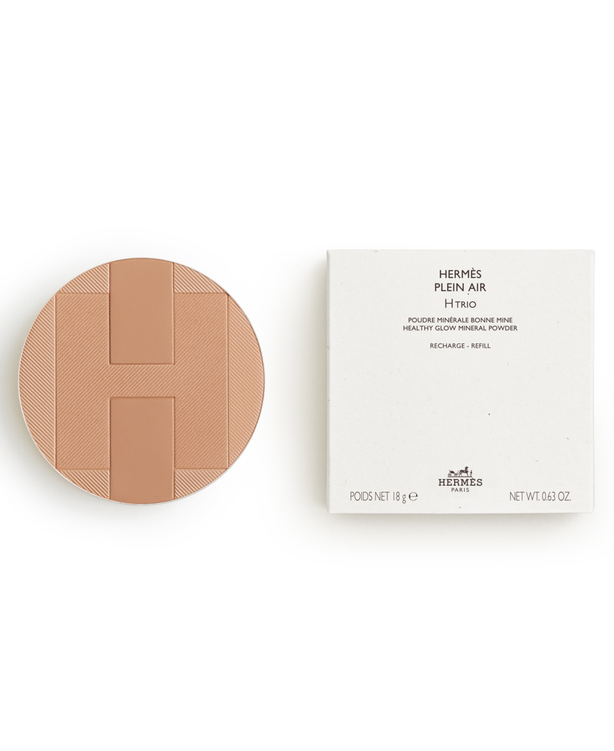 Hermes Plein Air H Trio Healthy Glow Mineral Powder Refill In 3 Sahara
