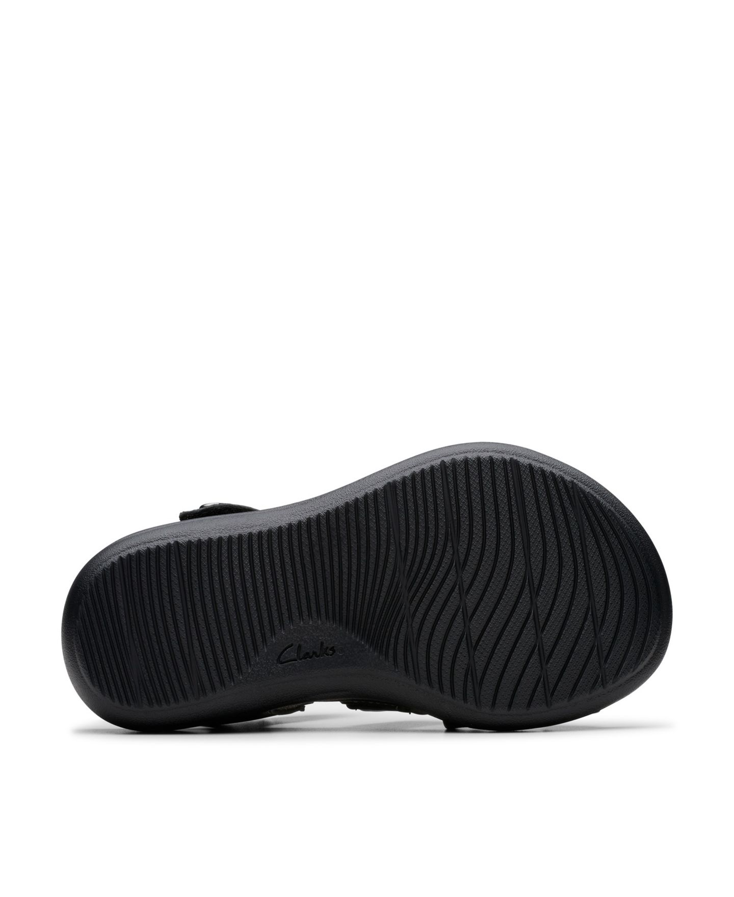 Женские сандалии Clarks Collection Laurieann Bell Round Toe Flat, цвет: Чёрный кожаный — фото 4