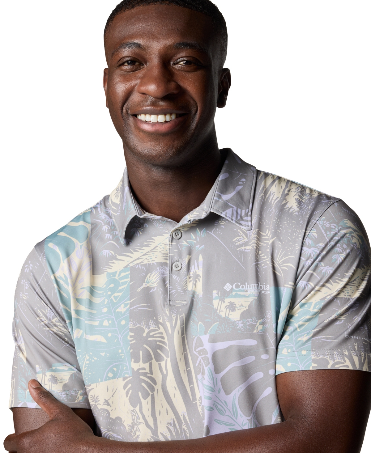 Shop Columbia Men's Super Slack Tide Ii Stretch Polo In Lemon Wash
