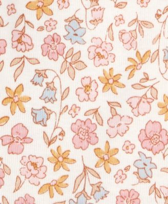 Baby Girls Cotton Little Cardigan, Bodysuit & Floral-Print Pants, 3 Piece Set