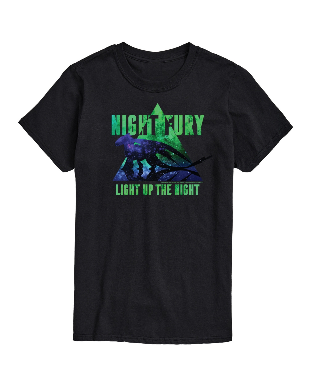 Men's How To Train Your Dragon Night Fury Short Sleeve T-Shirt - Black
