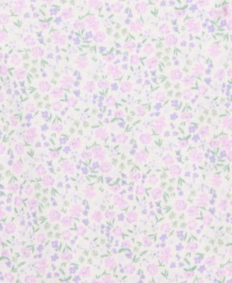 Baby Girls 5-Pk. Cotton Floral Polka-Dot Short-Sleeve Bodysuits