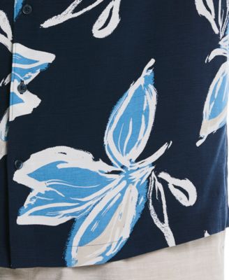 Men's Big & Tall Classic-Fit Tropical Floral Button-Down Shirt