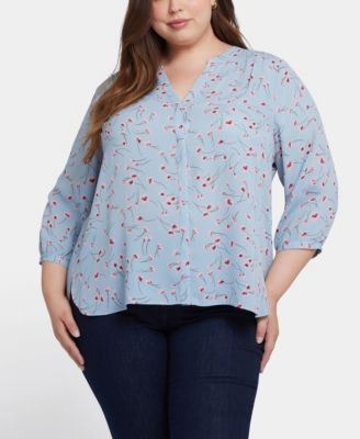 Plus Size Pintuck Blouse