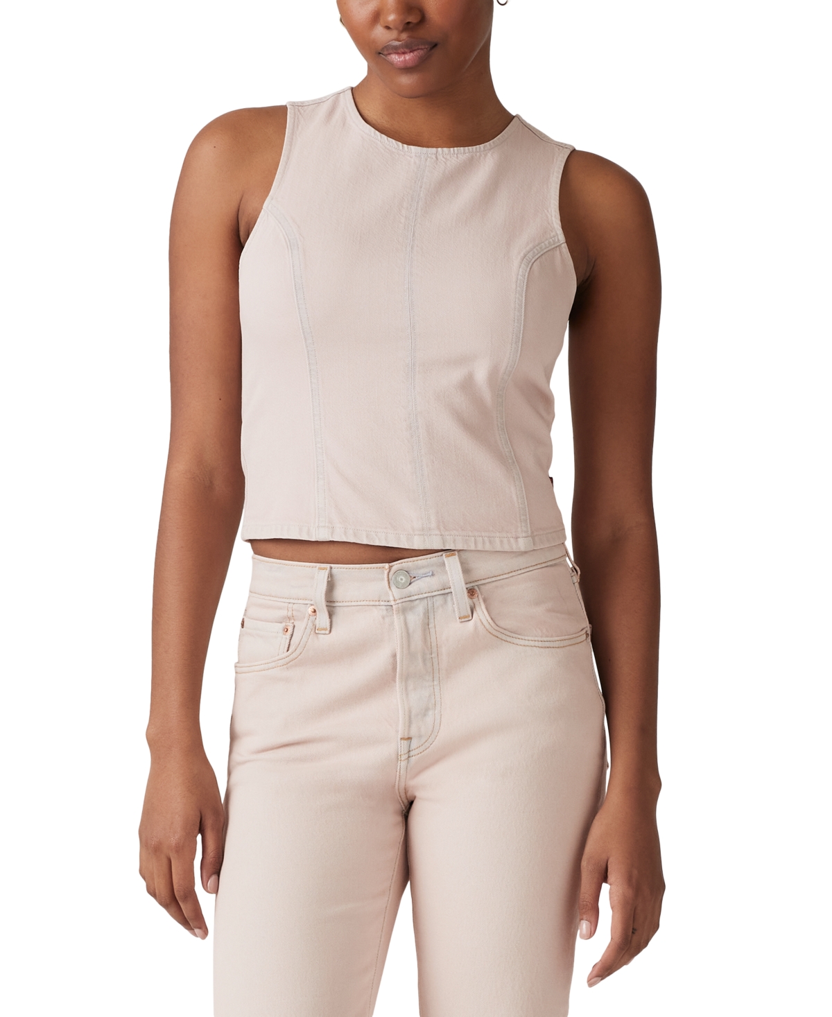 Premium Women's Topanga Denim Tank Top - Healing Waters Top