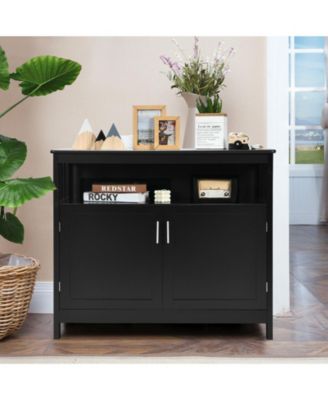 Kitchen Buffet Server Sideboard Storage Cabinet with 2 Doors and Shelf