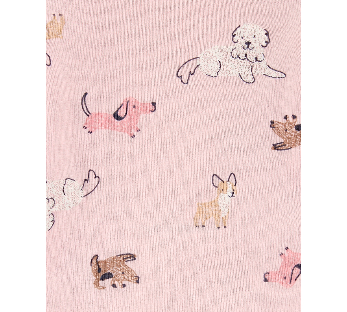 Carter's Baby Girls Cotton Puppy Long-sleeve Bodysuits, 4 Pack