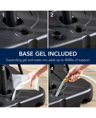 Adjustable 4.4-10ft Basketball Hoop, Portable Goal w/Shatterproof Backboard, Ball Return