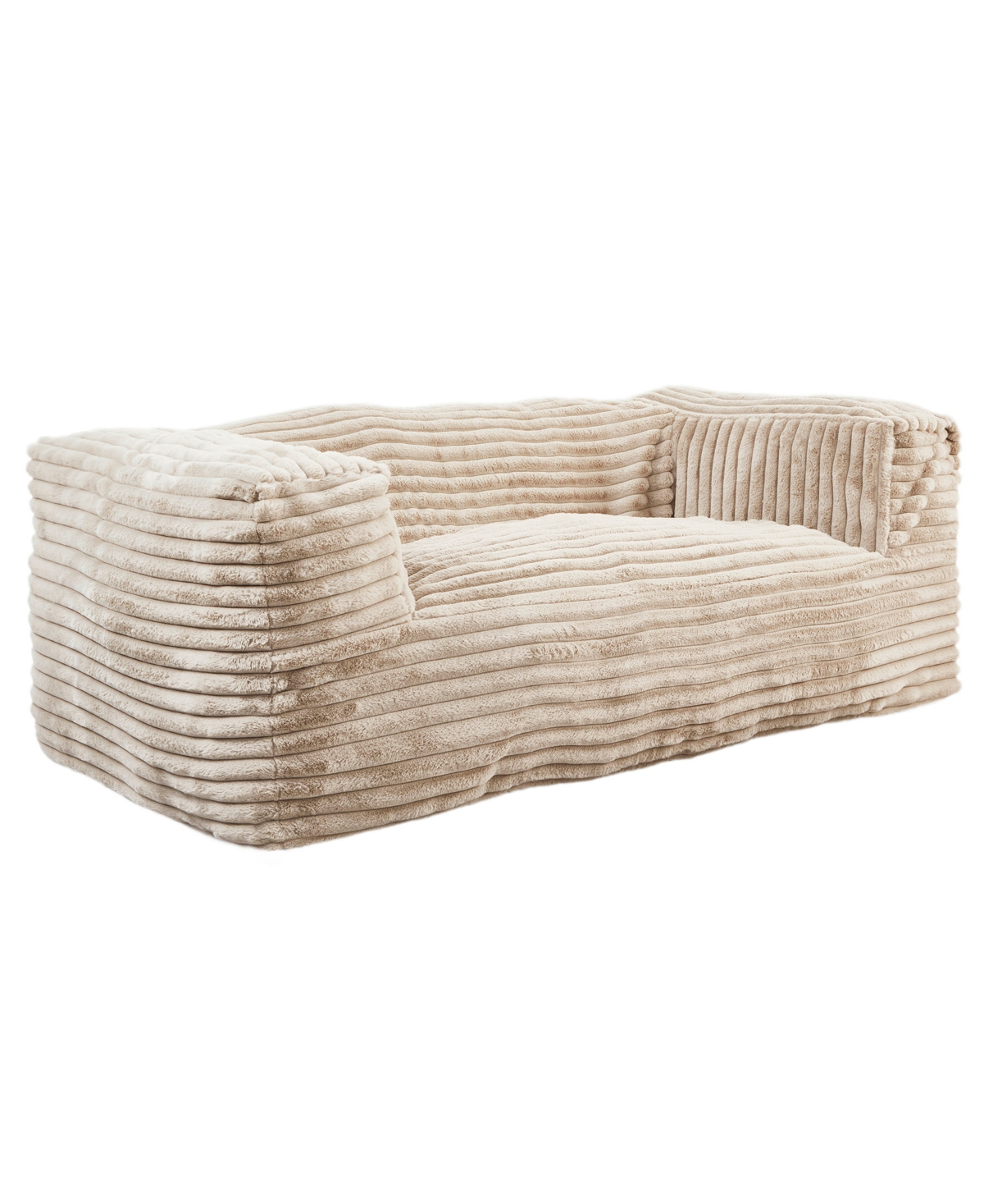 Primo International 26" Corduroy Foam Bean Bag Sofa In Brown