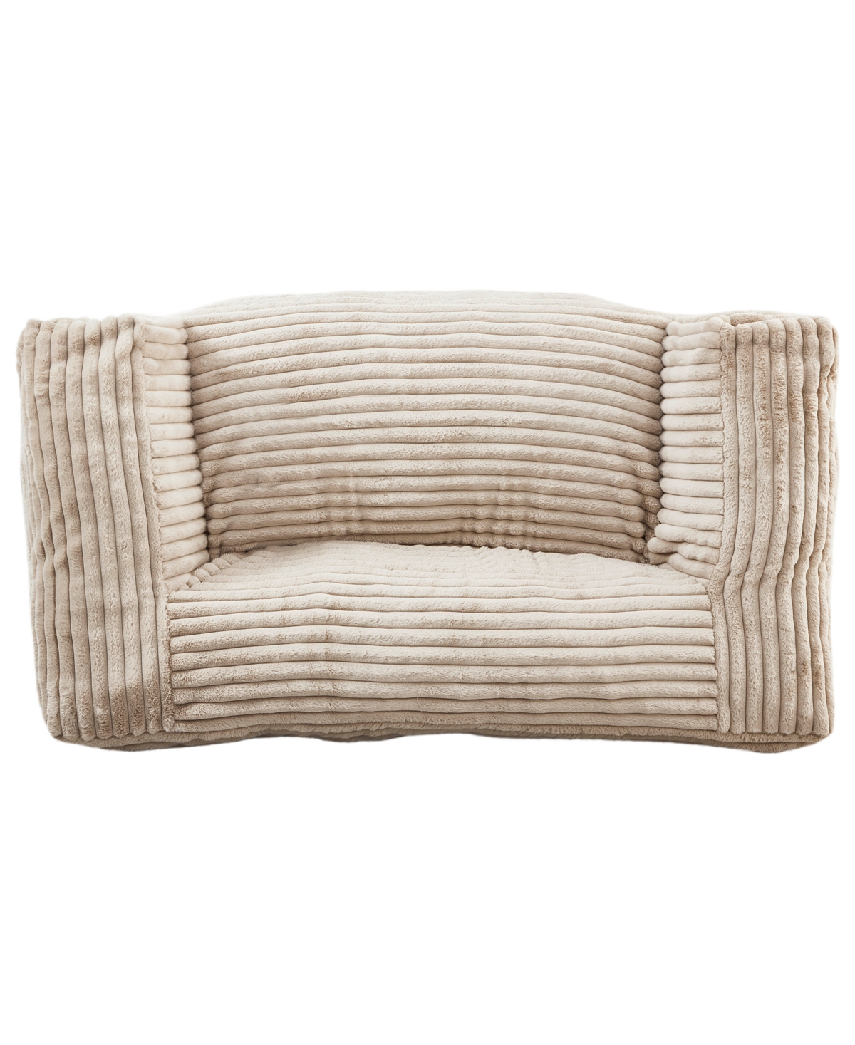 Primo International 26" Corduroy Foam Bean Bag Sofa In Brown