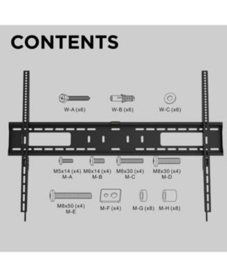 Premium Flat / Fixed TV Wall Mount for 60" to 110" TVs Up to 165lbs