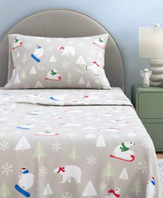 Ultra-Soft Turkish Cotton Flannel Christmas Print Sheet Set