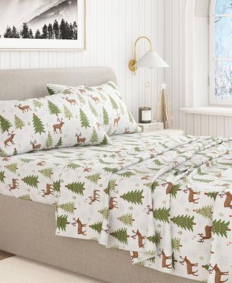 Ultra-Soft Turkish Cotton Flannel Holiday Print Sheet Set