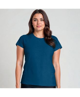 Plus Size Loose Fit Short Sleeve UPF 50+ Adele Swim Top