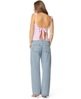 Women's Jenson Backless Gingham Top