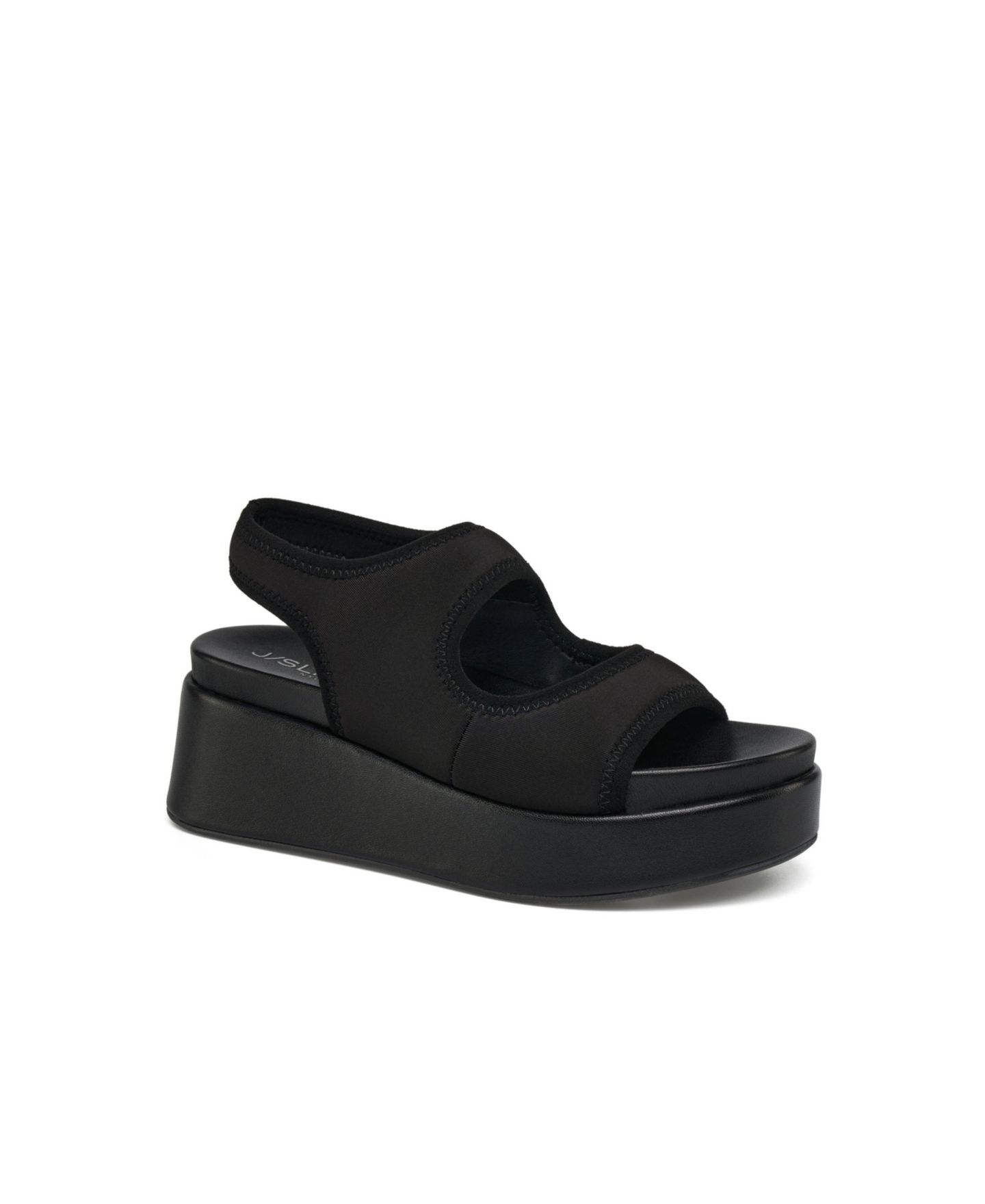 Женские сандалии JSlides Blair Sandal, цвет: Чёрный кожаный — фото 1