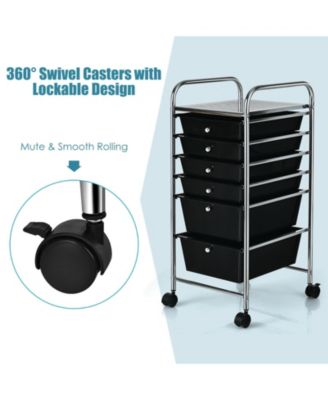 6 Drawers Rolling Storage Cart Organizer