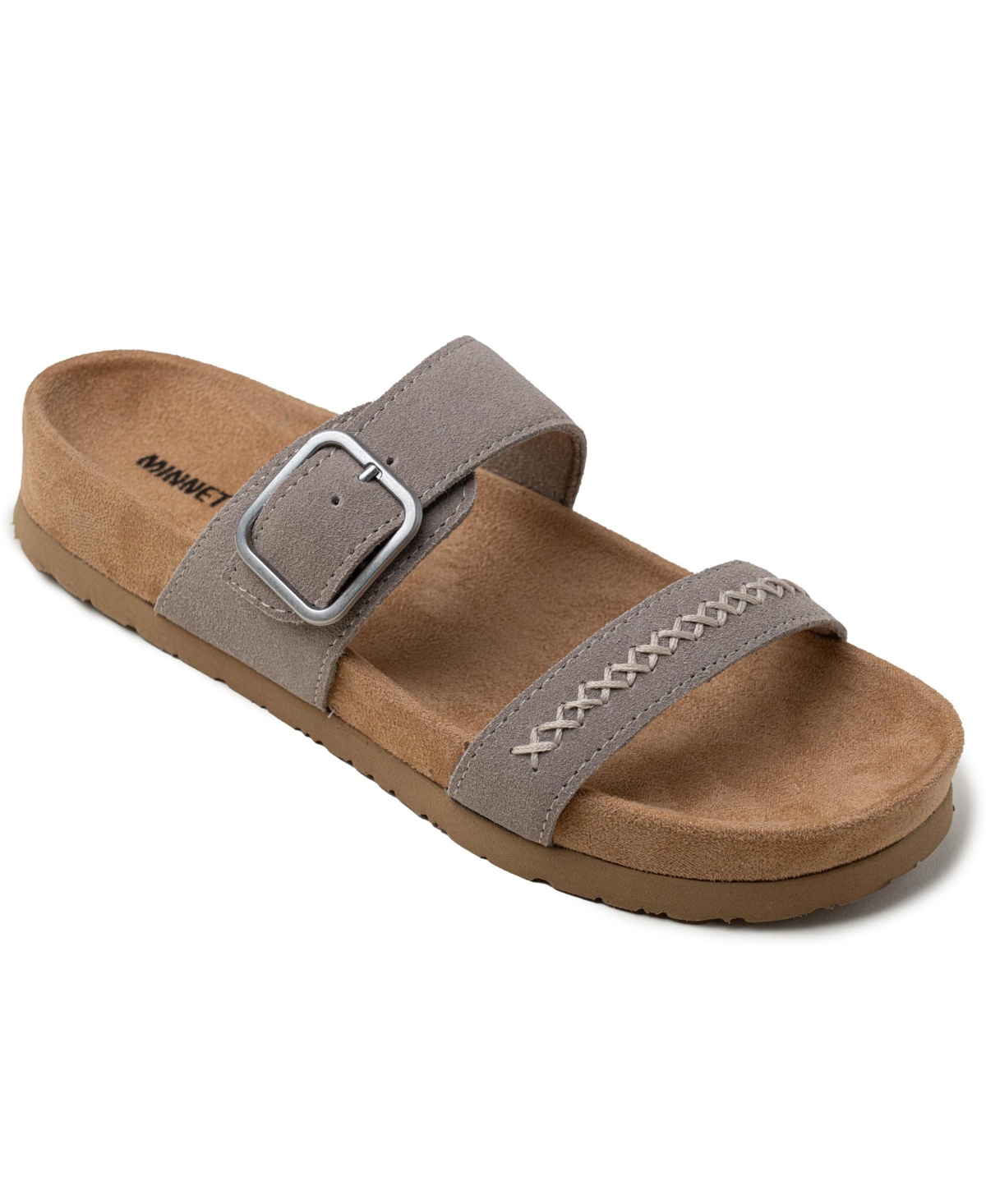 Women's Gideon Suede 2-Strap Buckle Sandals - Brown