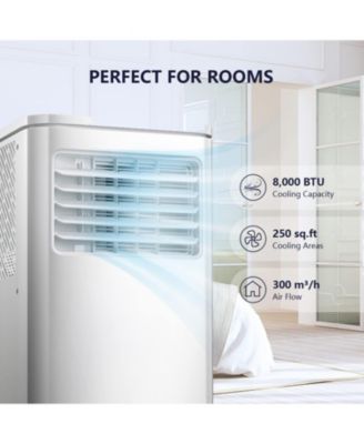 8,000 BTU Portable Air Conditioners, Air Conditioner for Room Up to 350 Sq.Ft, 3-in-1 Portable AC Unit Cool & Dehumidifier & Fan Modes with Remote Control