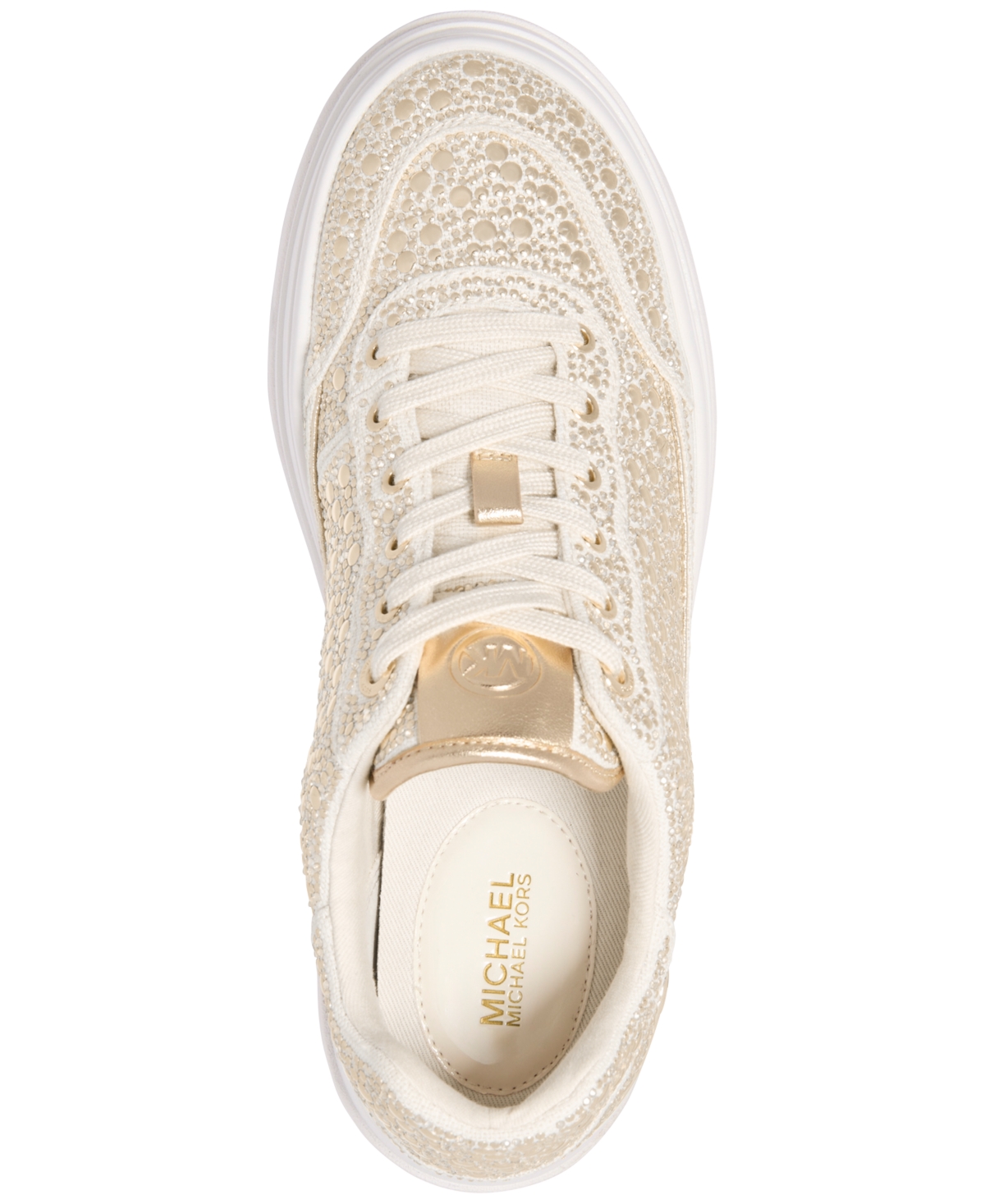 Michael Kors Michael  Women's Hayes Embellished Platform Sneakers In Cream