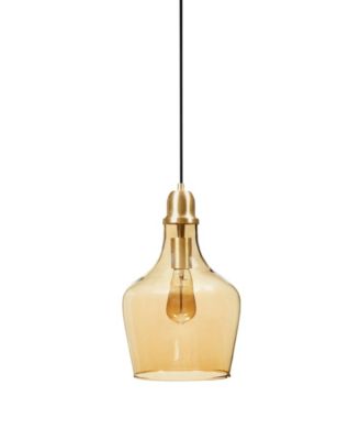 9" Auburn Bell Shaped Hanging Glass Pendant Light