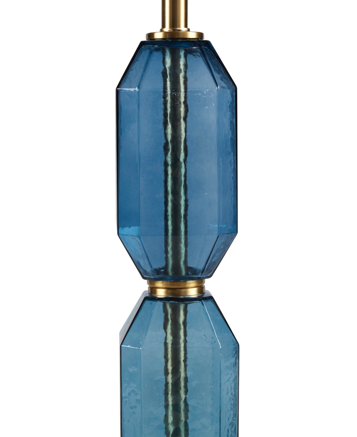 510 Design 26.5" Zirconia Faceted Glass Table Lamp In Blue