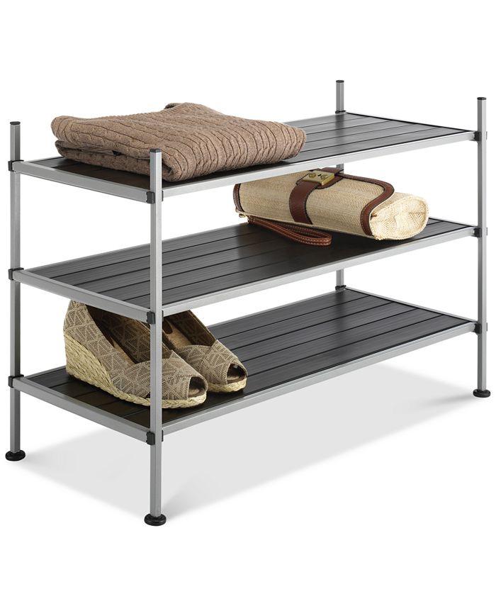 Whitmor 3-Tier Mesh Shelf Storage Rack, Grey - Yahoo Shopping