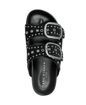 Women's Sayge Studded Double Band Flatform Sandals
