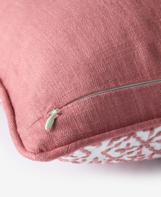 Embroidered Tiles Decorative Pillow, 20" x 20", Exclusively at Macy's