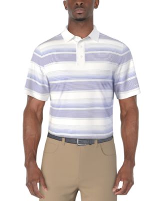 PGA TOUR - Men's Short Sleeve Striped Golf Polo Shirt