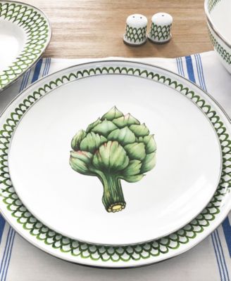 Scallop Enamelware Chargers, Set of 2